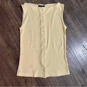 Wild Fable Light Yellow Sleeveless Blouse